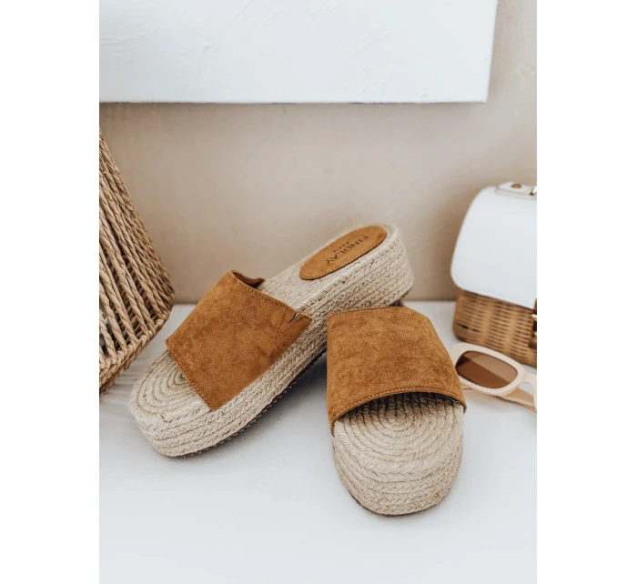 Dámské žabky SUMMERRY camel FashionStreet ZY0986