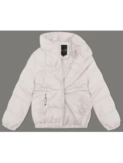 Prošívaná bunda v barvě ecru se stojáčkem Miss TiTi (2481)