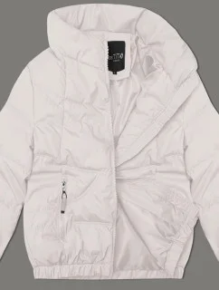 Prošívaná bunda v barvě ecru se stojáčkem Miss model 21410898 - Miss TiTi