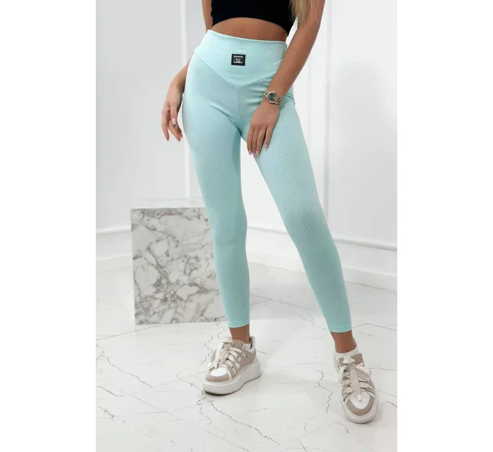 Pruhované mátové legíny