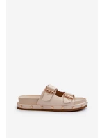 Dámské žabky na platformě Big Star NN274083 béžové Dámské žabky na platformě Big Star NN274083 béžové