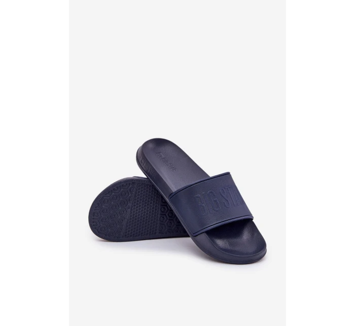 Lehké Pěnové Pantofle Pánské Big Star model 21687966 Tmavě Modré - Big Star Shoes Lehké Pěnové Pantofle Pánské Big Star model 21687966 Tmavě Modré - Big Star Shoes