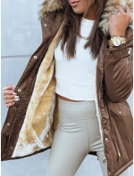 Dámská zimní bunda parka hnědá Dstreet model 21971014 - FashionStreet