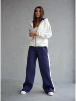 modrý hrubší dámský bavlněný komplet s rozepínací mikinou model 20905694 - Moon