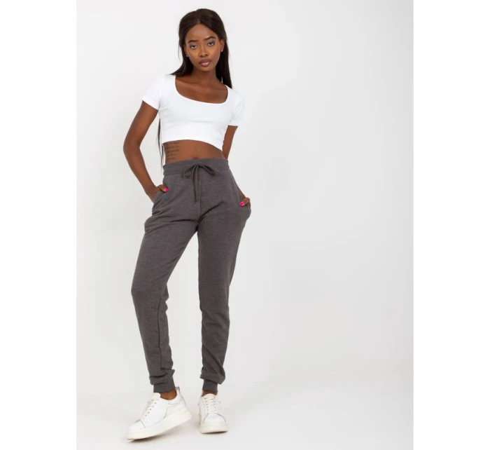 Tmavě šedé melanžové základní tepláky (B-005.05) Tmavě šedé melanžové základní tepláky (B-005.05)