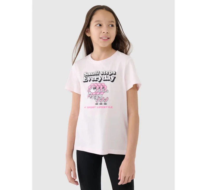 Dívčí tričko s potiskem 4F 4FJRSS25TTSHF2585-12S Dívčí tričko s potiskem 4F 4FJRSS25TTSHF2585-12S