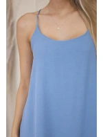 Dlouhé šaty bez ramínek džínovina