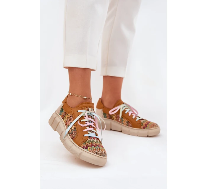 Dámské Kožené Polobotky model 21693708 Multikolor - Maciejka