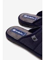 Pohodlná Pánská Domácí Obuv Pantofle model 21821662 Tmavě Modrá - Inblu Pohodlná Pánská Domácí Obuv Pantofle model 21821662 Tmavě Modrá - Inblu