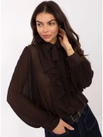 Koszula MI KS model 21730883 ciemny brązowy - FPrice Koszula MI KS model 21730883 ciemny brązowy - FPrice