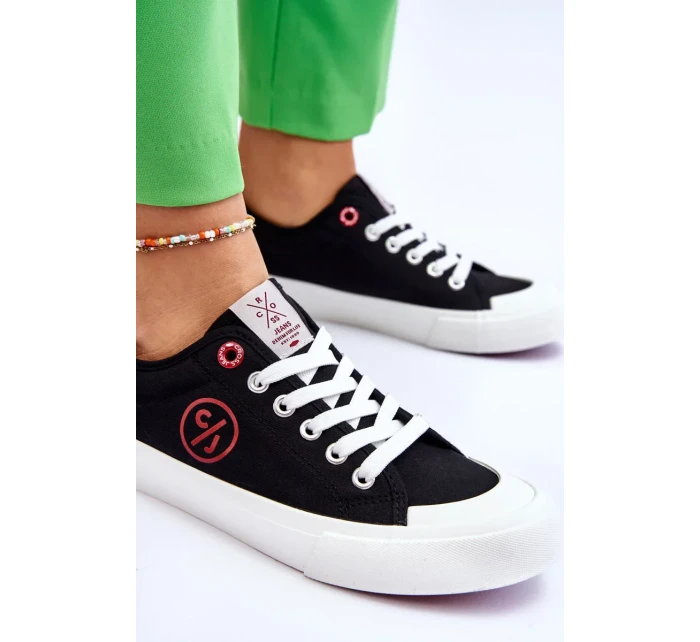 Dámské Cross Jeans Fabric Sneakers LL2R4044 Černé Dámské Cross Jeans Fabric Sneakers LL2R4044 Černé