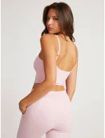 Dámský crop top O1BA10KASI1 - G6S4 - Pastelově růžová - Guess Dámský crop top O1BA10KASI1 - G6S4 - Pastelově růžová - Guess