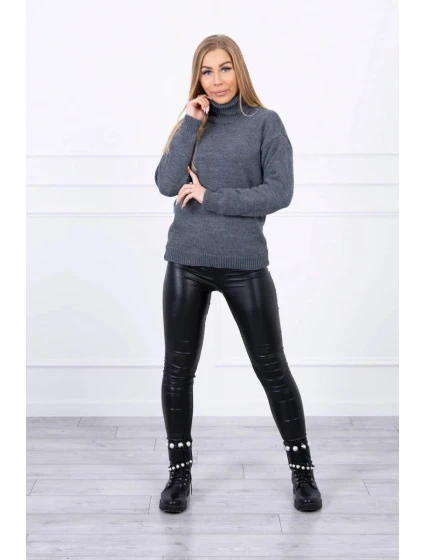 Svetr s rolákem S2020-16 tmavě šedý - Kesi