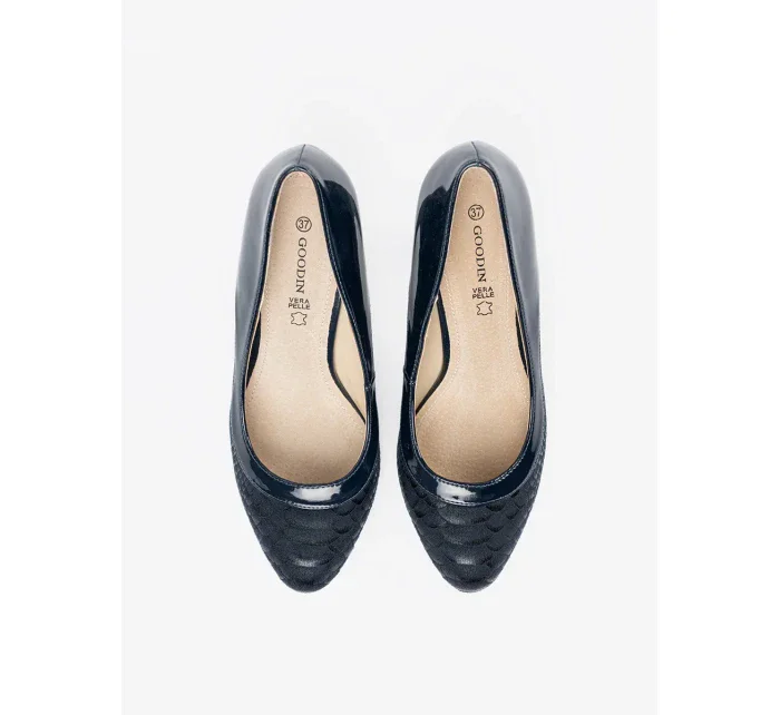 Originální  lodičky dámské černé na jehlovém podpatku