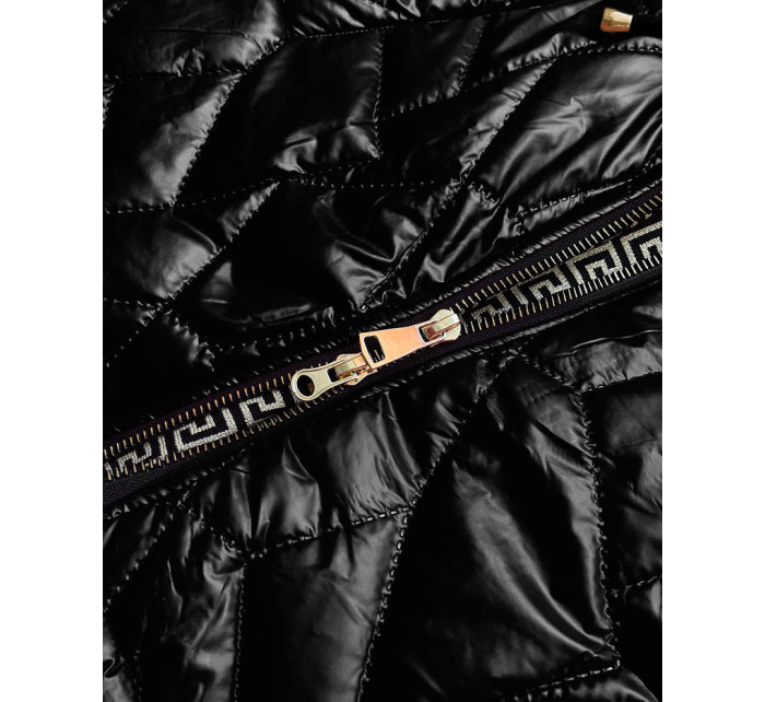Černá dámská bunda s ozdobným prošíváním model 17556108 - S'WEST