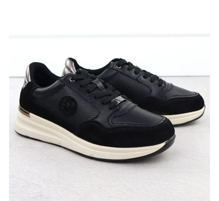 Dámské černé kožené polobotky Filippo DP7106/25 Dámské černé kožené polobotky Filippo DP7106/25