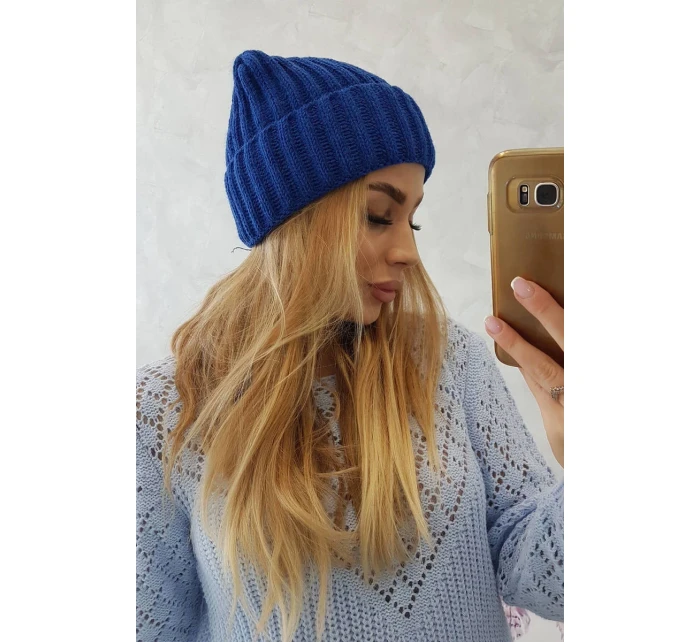 Magda K293 chrpová čepice s ohrnovacím lemem Magda K293 chrpová čepice s ohrnovacím lemem