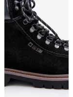 Semišové Zateplené Boty Třpytky Pánské Big Star OO174643 Černé Semišové Zateplené Boty Třpytky Pánské Big Star OO174643 Černé