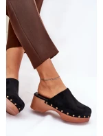 Klapky Dámské S Eko Semišové Černé model 21687916 - Boto Klapky Dámské S Eko Semišové Černé model 21687916 - Boto