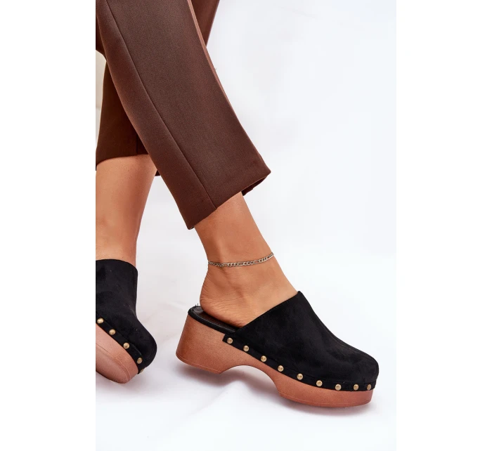 Klapky Dámské S Eko Semišové Černé model 21687916 - Boto Klapky Dámské S Eko Semišové Černé model 21687916 - Boto