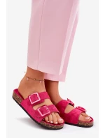 Dámské sandály s prvky na korkové podrážce fuchsie model 21688487 - Boto Dámské sandály s prvky na korkové podrážce fuchsie model 21688487 - Boto