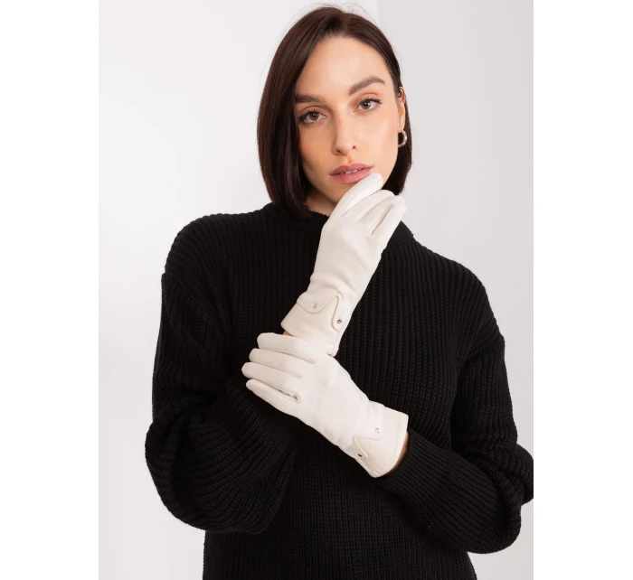 Rękawiczki AT RK model 19040842 jasny beżowy - FPrice Rękawiczki AT RK model 19040842 jasny beżowy - FPrice