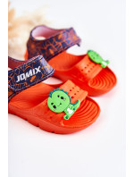 Lehké pěnové dětské sandály se suchým zipem oranžove Asti