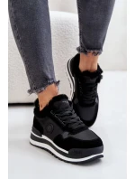 Dámské Zateplené Tenisky Na Platformě Big Star Černé