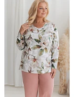 3652 DÁMSKÉ DLOUHÉ PYŽAMO DENISA 2XL–4XL 3652 DÁMSKÉ DLOUHÉ PYŽAMO DENISA 2XL–4XL