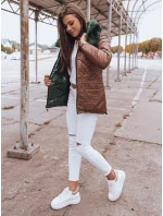Dámská prošívaná zimní bunda zelená Dstreet model 21963924 - FashionStreet
