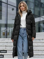 Dámská dlouhá zimní bunda černá FashionStreet TY5151