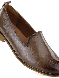 Dámské lakované boty lords beige Potocki 19337