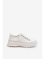 Dámské tenisky na masivní podrážce Big Star model 21653744 Bílé - Big Star Shoes Dámské tenisky na masivní podrážce Big Star model 21653744 Bílé - Big Star Shoes