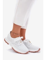 Kožené Polobotky Dámské S Připínacím Klipem Artiker 54C1810 Bílé