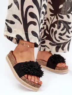 Dámské Pantofle Na Platformě S Ozdobnými Černé model 21704410 - Boto