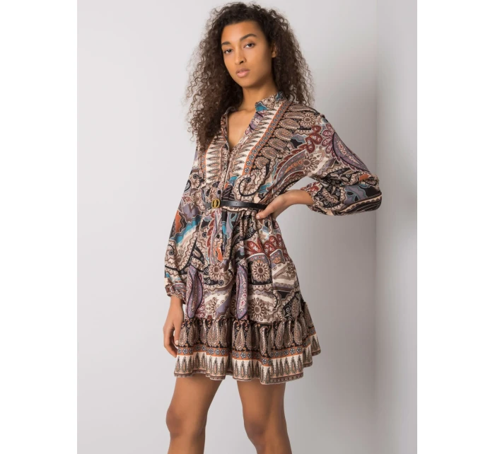 Šaty DHJ SK 15053.61 černá a béžová