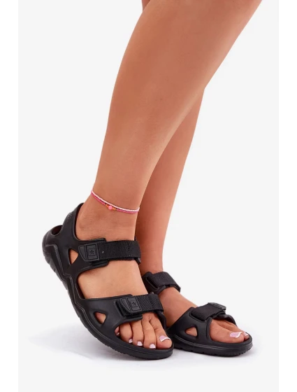 Dámské pěnové sandály na platformě Big Star – černé Dámské pěnové sandály na platformě Big Star – černé