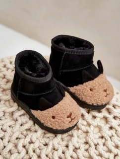 Zateplené dětské sněhule Lamy černé Esandira