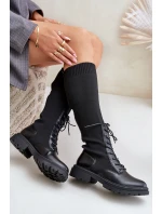 Zateplené Kozačky Se Sockenovým Svrškem Černé Iranel