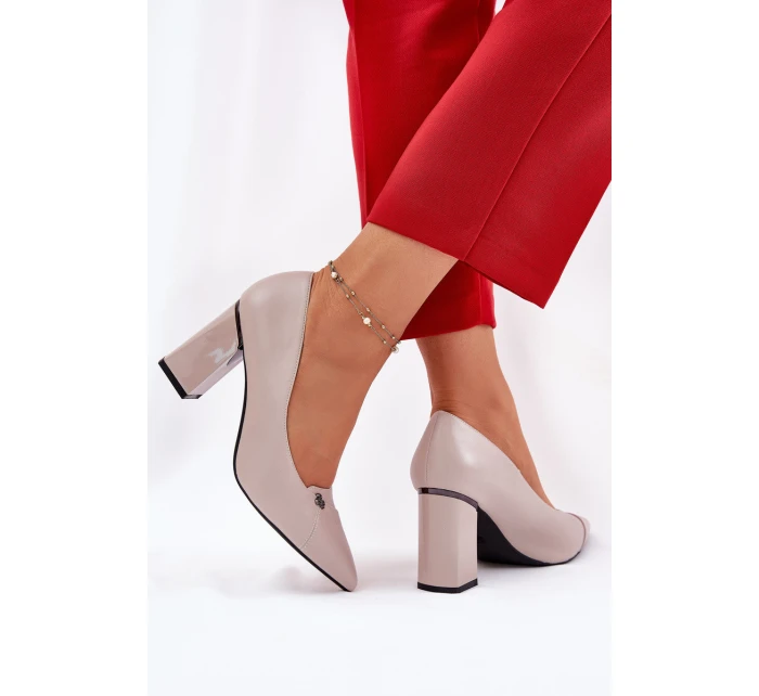 Elegantní Lodičky Na Podpatku Vinceza 62224 Šedé