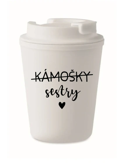 KÁMOŠKY SESTRY - bílý termohrnek 300 ml KÁMOŠKY SESTRY - bílý termohrnek 300 ml