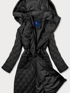 Jednoduchá černá prošívaná bunda s kapucí model 17694980 - Ann Gissy