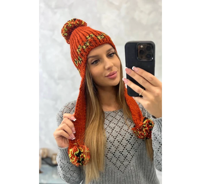 Dámská klapka na uši Nadia K321 červená