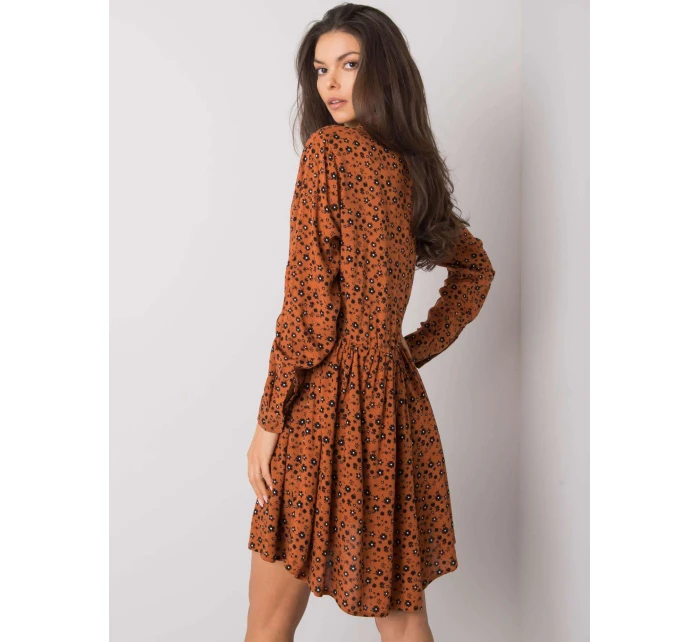 Šaty D73771M30227 světle hnědé