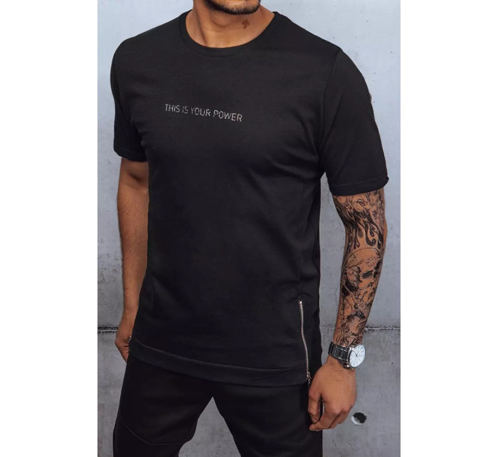 Černé pánské tričko Dstreet RX4602z s potiskem