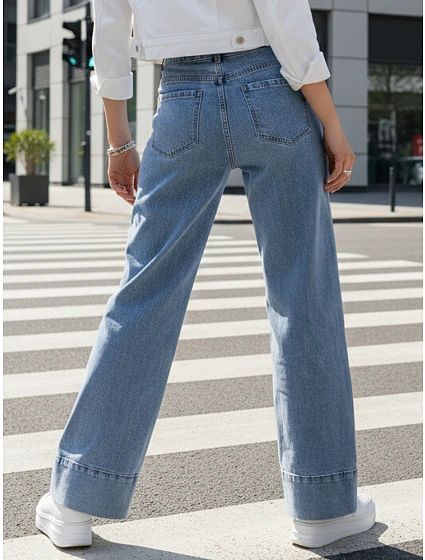Dámské široké džíny model 22185644 modré - FashionStreet