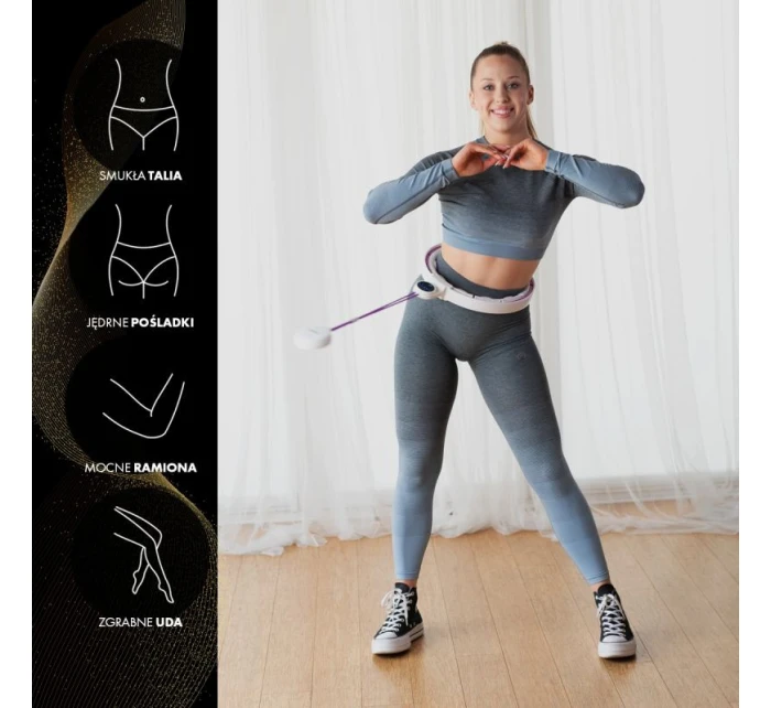 HHM17 HULA HOP BÍLÁ/FIALOVÁ S MAGNETY A ZÁVAŽÍM + POČÍTADLO HMS HHM17 HULA HOP BÍLÁ/FIALOVÁ S MAGNETY A ZÁVAŽÍM + POČÍTADLO HMS