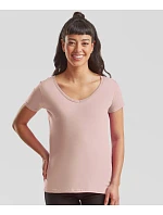 Fruit of the Loom Lady-Fit Iconic 150 V-Neck T Dámské tričko s výstřihem do V 16.1444 red Fruit of the Loom Lady-Fit Iconic 150 V-Neck T Dámské tričko s výstřihem do V 16.1444 red
