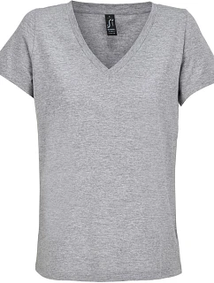 SOL'S Regent V Women Dámské tričko s výstřihem do V 25.4766 grey melange