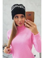 Dámská čepice Kira K374 black+white Dámská čepice Kira K374 black+white